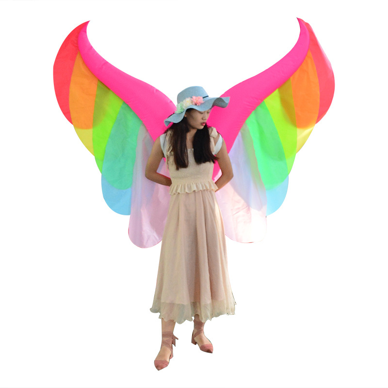 Inflatable Dinosaur Costume Adult - Ailes d'ange gonflables arc-en-ciel pour adultes,