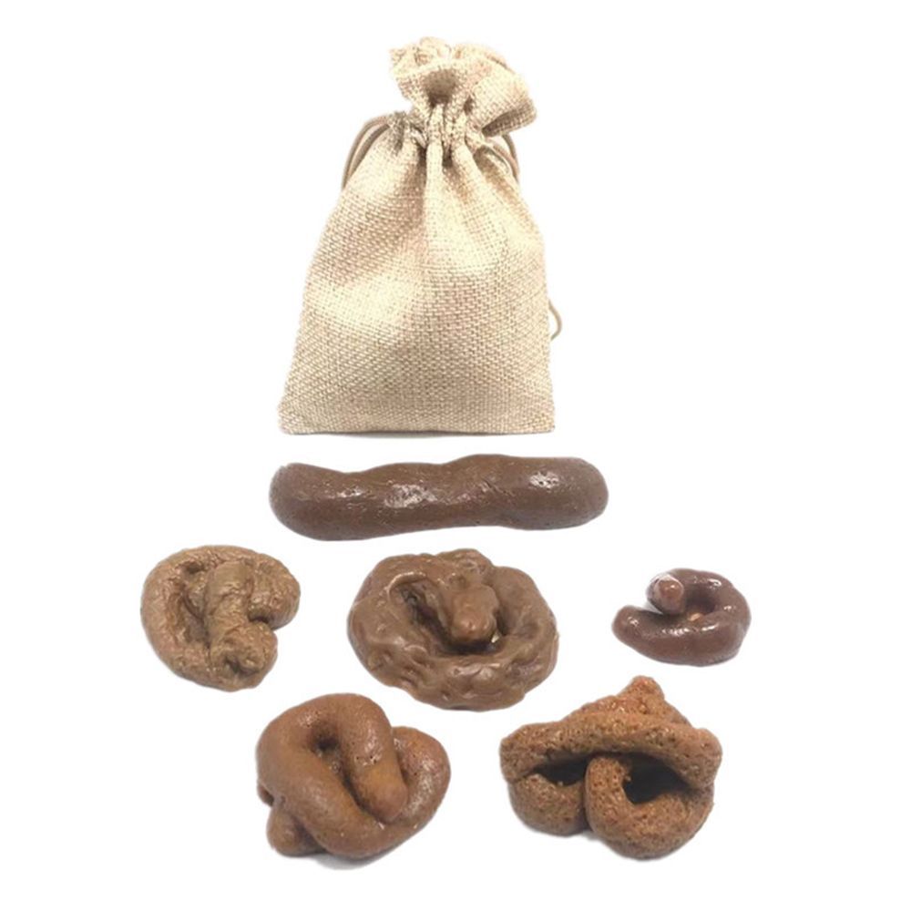 Fake Poop Gag Gift - 6 pièces, caca réaliste, anti-stress, cadeau