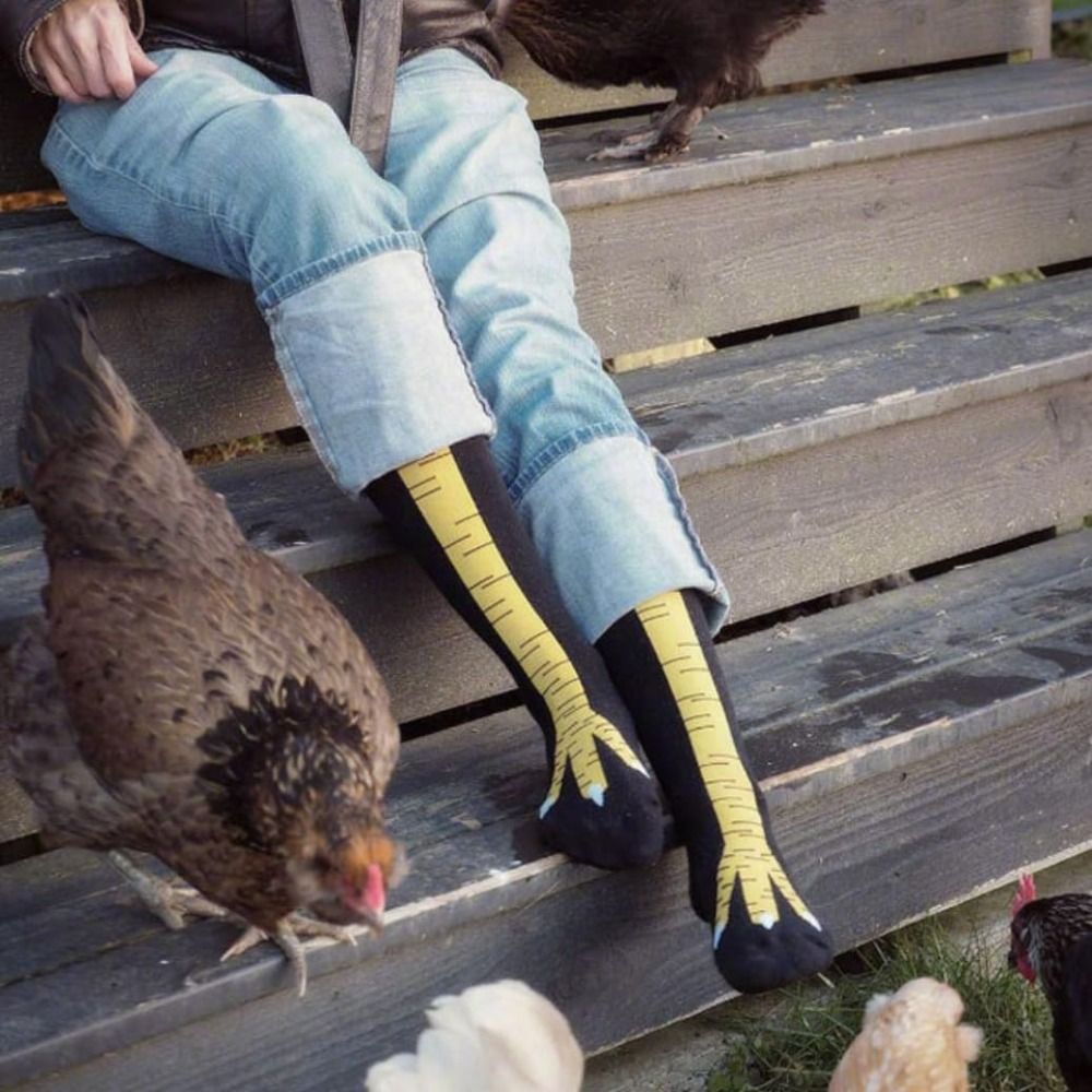 Chaussettes hautes jetables en - Funny Chicken Leg Socks avis et prix
