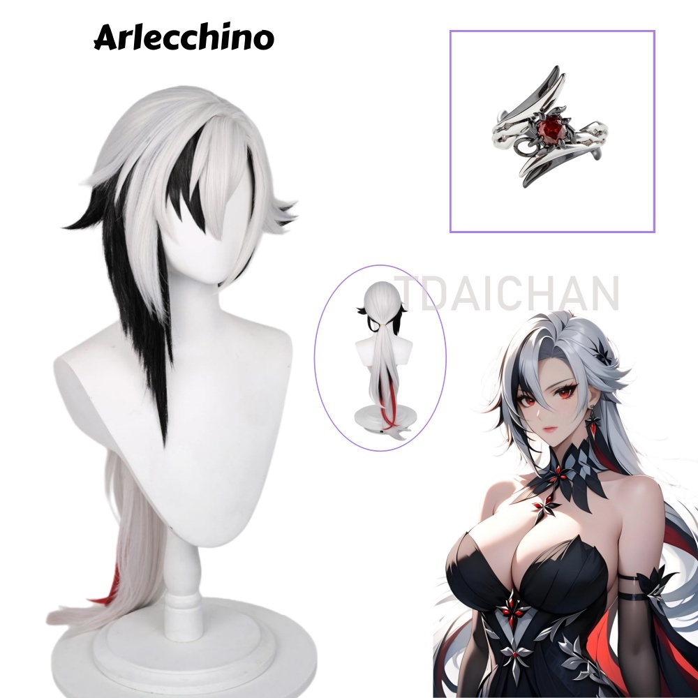 Perruque de cosplay Arlecchino - Anime Cosplay Wig Heat Resistant avis et prix