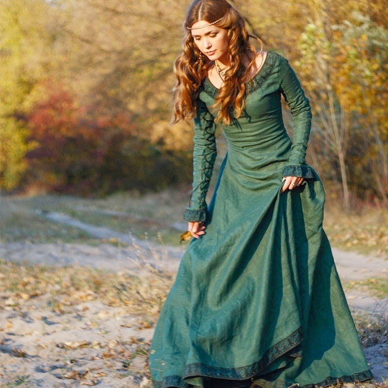 Robe longue médiévale pour fem - Medieval Renaissance Dress Women avis et prix