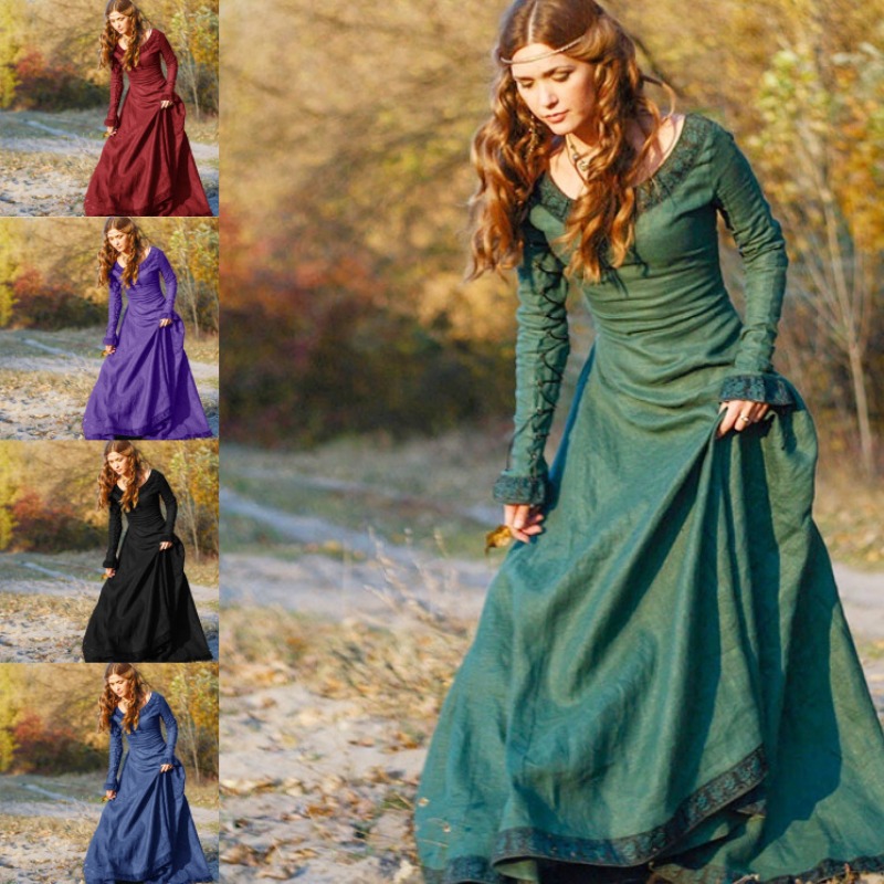 Robe longue médiévale pour fem - Medieval Renaissance Dress Women avis et prix