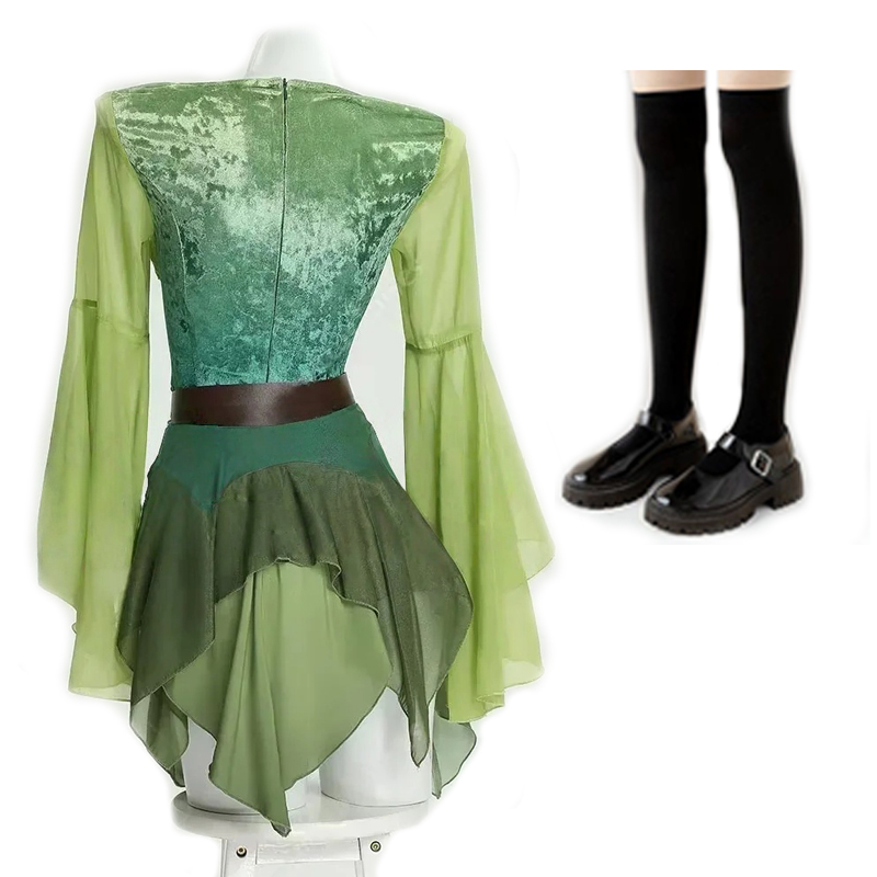 Robe de fée elfe médiévale ver - Medieval Renaissance Dress Women avis et prix