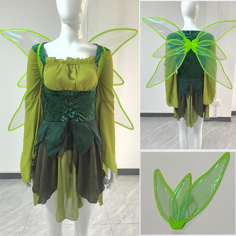 Robe de fée elfe médiévale ver - Medieval Renaissance Dress Women avis et prix