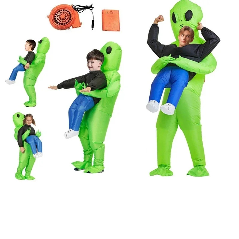 ET monstre gonflable Cary vert - Inflatable Dinosaur Costume Adult avis et prix