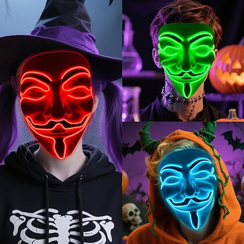Masque LED Vendetta, décoratio - Led Purge Mask Halloween avis et prix