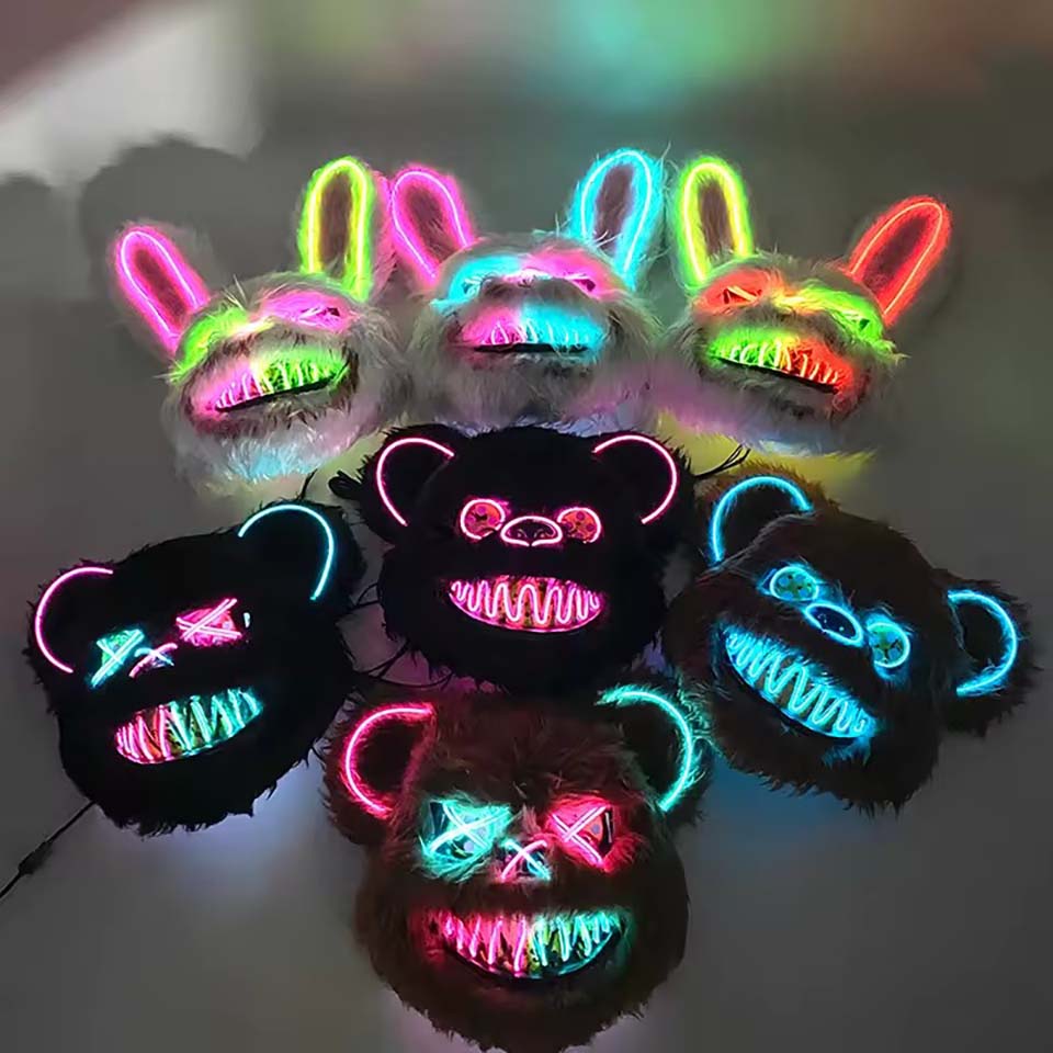 Masque de lapin sanglant à LED - Led Purge Mask Halloween avis et prix