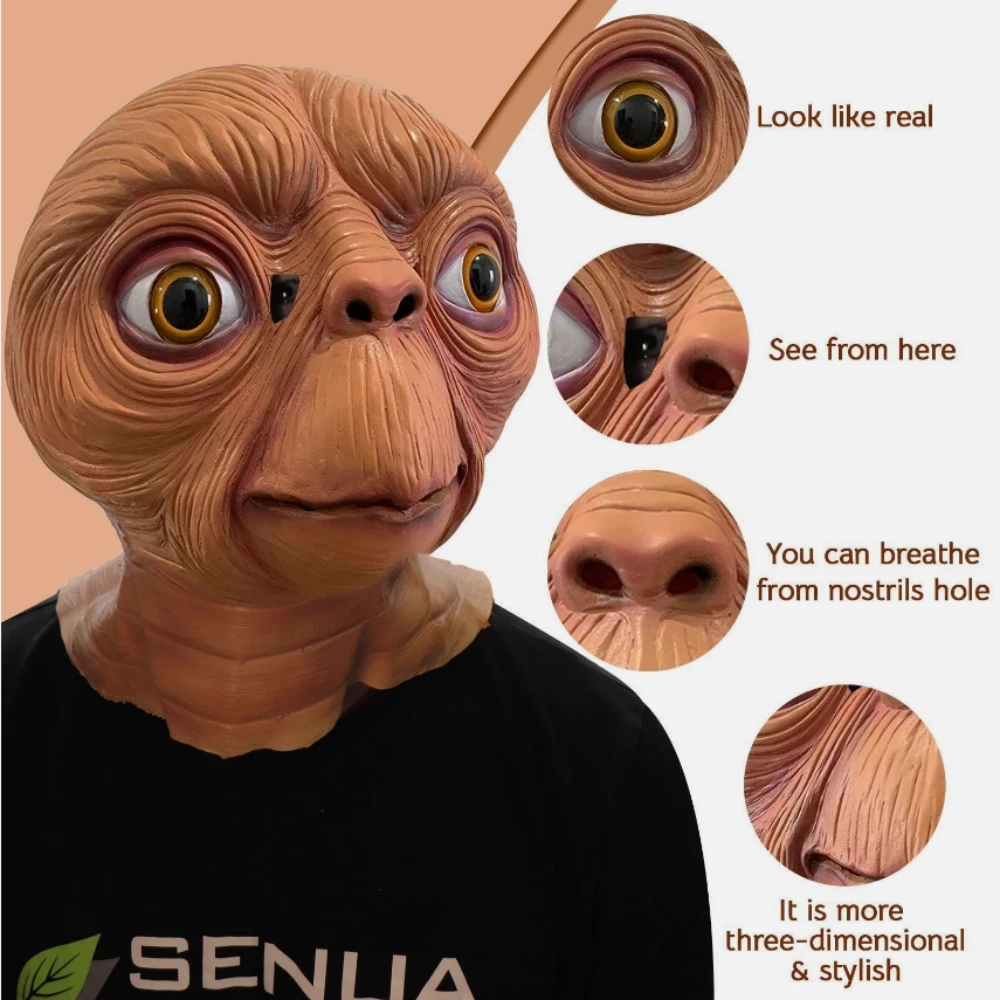 Masque intégral d'extraterrest - Latex Alien Mask Realistic avis et prix