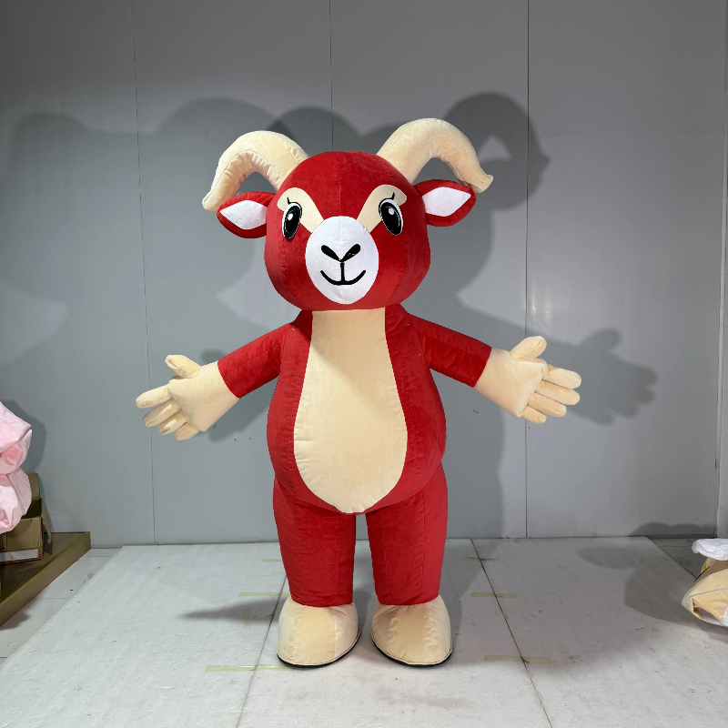 Costume de mascotte chèvre rou - Costumes avis et prix