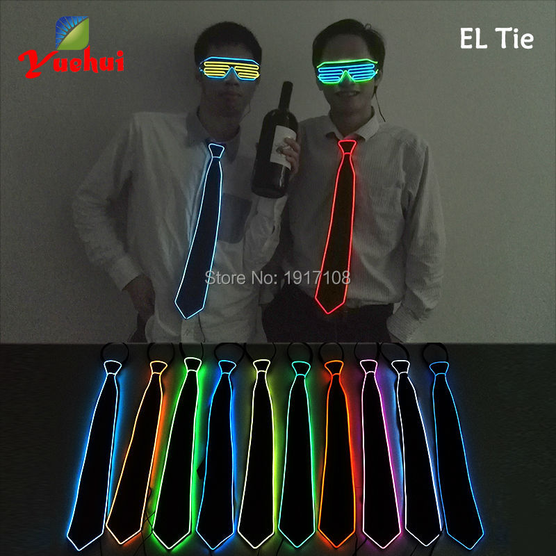 Hommes cadeau néon EL fil bril - Glow In The Dark Party Glasses avis et prix